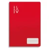 Cuaderno cuarto color rojo pauta Montessori 5mm 32 hojas