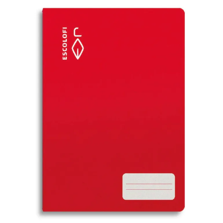 Cuaderno cuarto color rojo pauta Montessori 5mm 32 hojas
