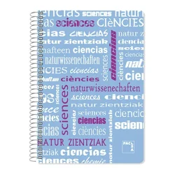 Cuaderno folio cuadro 4mm. 80 hojas Ciencias Plastipac
