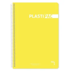 Cuaderno folio pauta 2,5mm. 80 hojas colores surtidos Plastipac