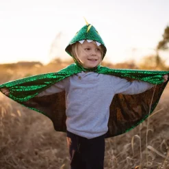 Disfraz capa dragón verde metalizado 2-3 años