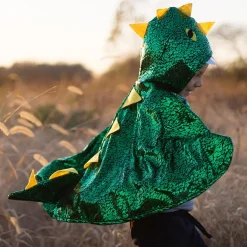 Disfraz capa dragón verde metalizado 2-3 años