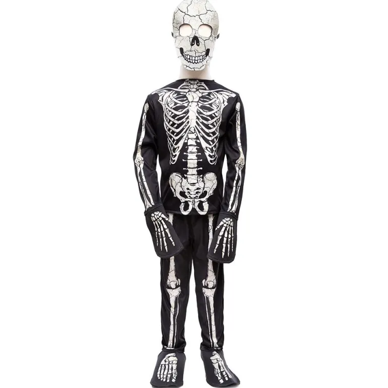 Disfraz esqueleto 7-8 años brilla en la oscuridad