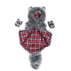 Disfraz lobo 3-4 años sudadera con capucha y guantes