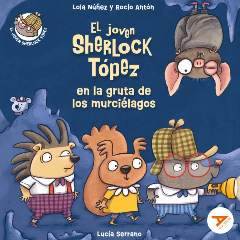 El joven Sherlock Tópez en la gruta de los murciélagos