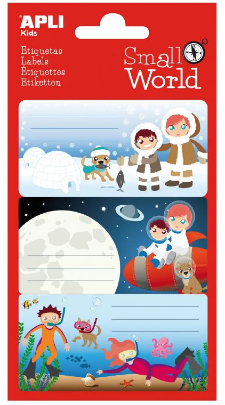 Etiquetas modelo polo norte 9 unidades Apli