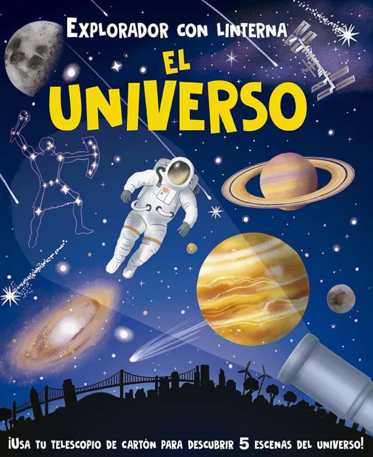 Explorador con linterna: El universo
