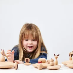 Figuras animales de madera 10 piezas