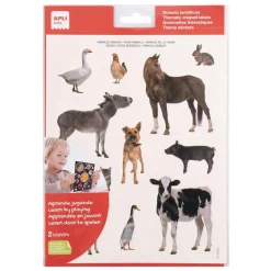 Gomets animales de granja 2 láminas