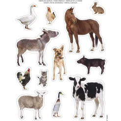 Gomets animales de granja 2 láminas