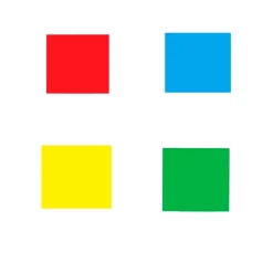 Gomets cuadrados grandes rollo Ineta