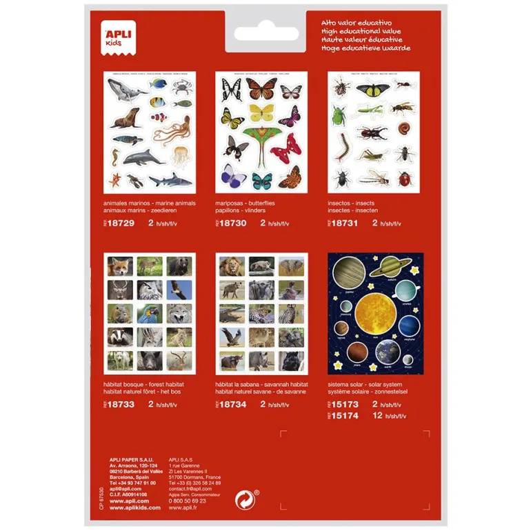 Gomets insectos 2 láminas