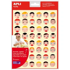 Gomets redondos emociones 3 láminas