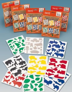 Gomets siluetas frutas 6 láminas