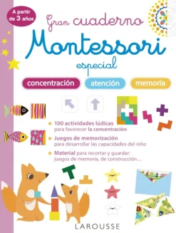Gran cuaderno Montessori especial concentración, atención y memoria. A partir de