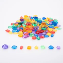 Joyas translúcidas de colores 144 piezas