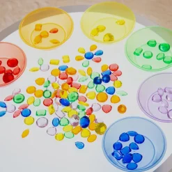Joyas translúcidas de colores 144 piezas