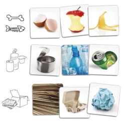 Juego de asociación Separar y reciclar