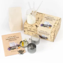 Kit para hacer velas con cera de soja natural