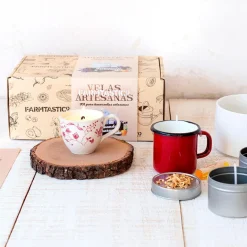 Kit para hacer velas con cera de soja natural