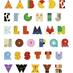 Letra madera con estampado inspirado en animales