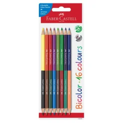 Lápiz bicolor Faber-Castell 8 lápices 16 colores