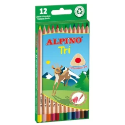 Lápiz color triangular 12 colores Tri Alpino