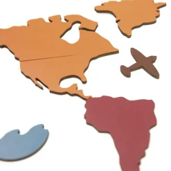 Mapamundi madera puzzle