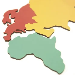 Mapamundi madera puzzle