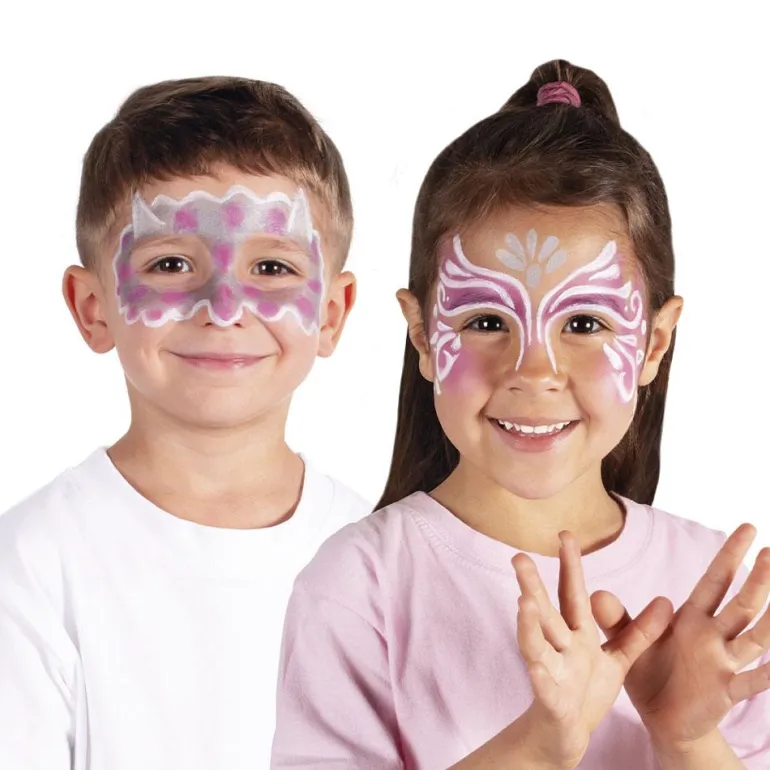 Maquillaje barra 3 colores: rosa, gris, blanco