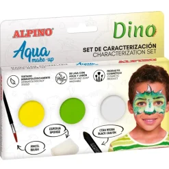 Maquillaje caracterización al agua dino 3 colores