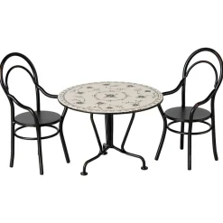 Mesa de comedor con 2 sillas para ratones Maileg