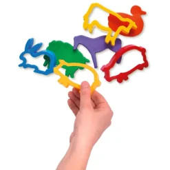 Moldes forma animales de granja para pasta de modelar 6 unidades