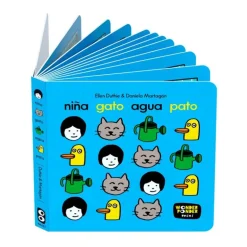 Niña, gato, agua, pato