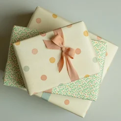 Papel de regalo puntos de colores 10 metros x 55cm. Maileg