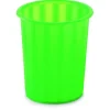 Papelera de plástico verde translúcido