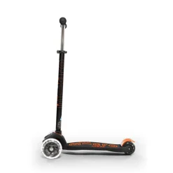 Patinete Maxi Micro Deluxe Led negro/naranja