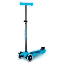 Patinete Maxi Micro Deluxe Glow Led aqua