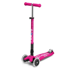 Patinete maxi Micro deluxe plegable Led rosa
