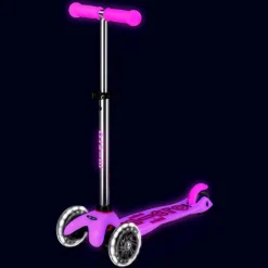 Patinete Mini Micro Deluxe Glow Led rosa
