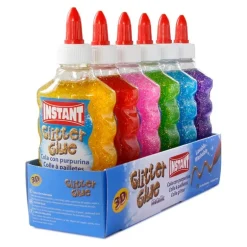 Pegamento cola con purpurina 180ml. Instant Glitter color surtido