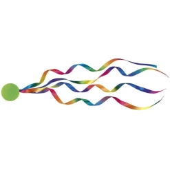 Pelota de goma con cintas