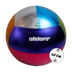 Pelota gigante hinchable metalizada 60cm.