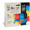 Pintura acrílica set 5 colores en tubo de 75ml