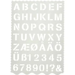 Plantilla letras y números 1 unidad