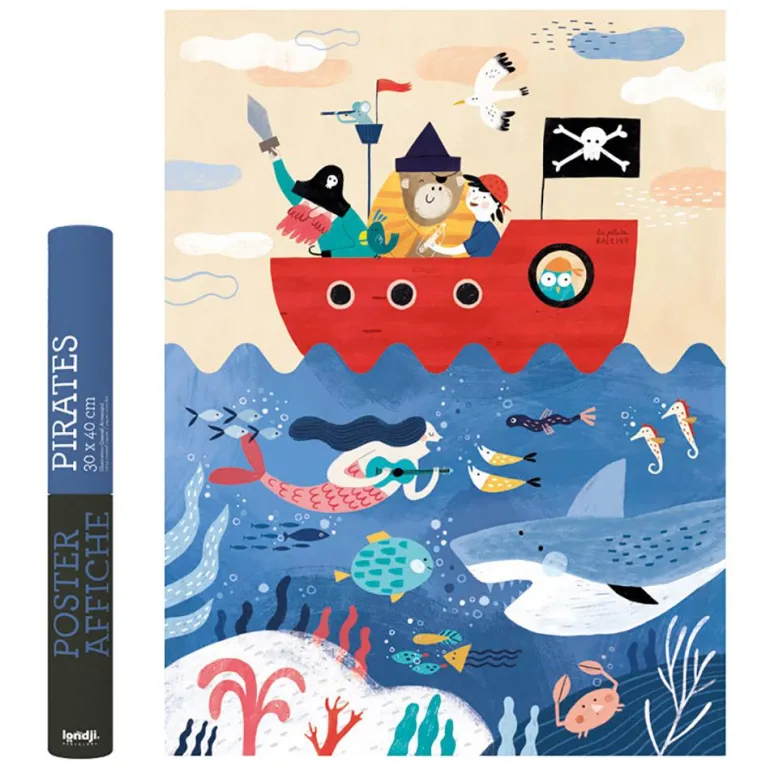 Póster piratas 30x40cm