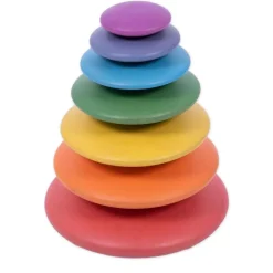 Rainbow buttons madera colores apilables