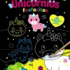 Rasca y pinta unicornios fosforitos