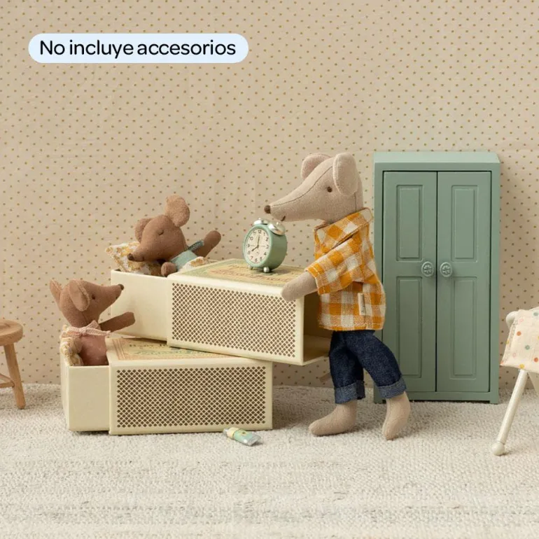 Ratoncito bebé dormido/despierto rosa 8cm. Maileg