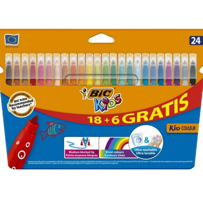 Rotulador 24 colores Bic Kids
